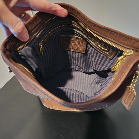 1996 Coach Vintage Sonoma Nubuc Small Bucket In Bramble - Picture 5 of 7